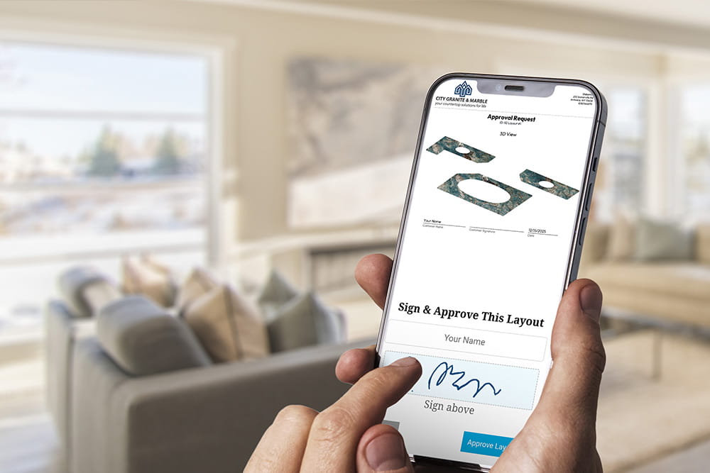 sigining layout on a phone