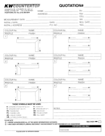 KW Countertop Order Form